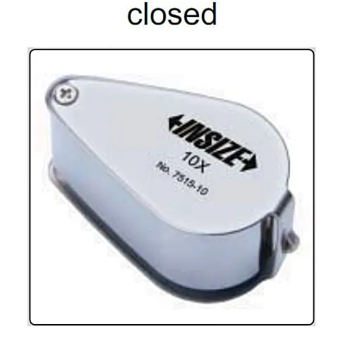 Insize Folding Magnifier With Illumination, 7515-10