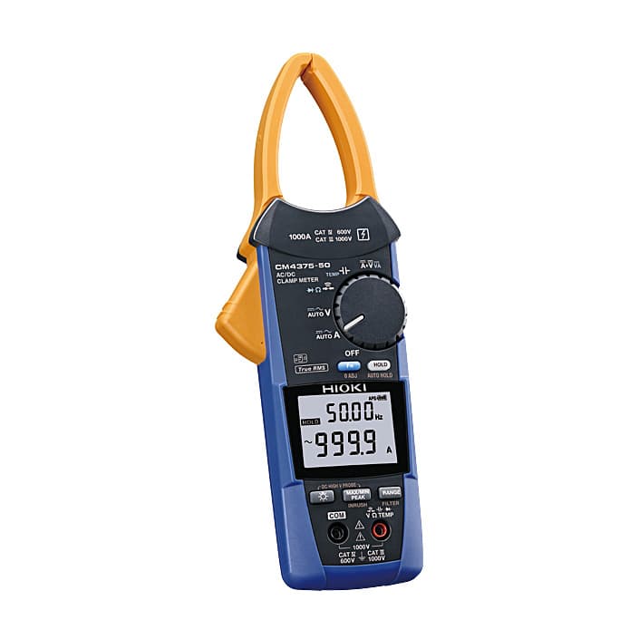 Hioki 6.000 V - 1000 V True-RMS AC/DC Clamp Meter, CM4375-50