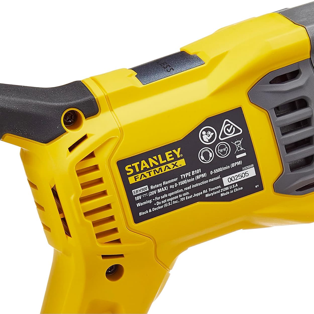 Stanley Fatmax 22mm / 20V Cordless Brushless Rotary Hammer (Bare), SBH900-B1
