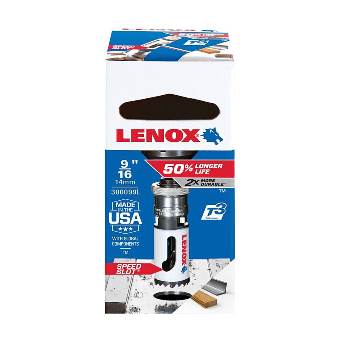 Lenox 14 mm / 9/16 inch Bi-Metal Speed Slot Hole Saw With T3 Technology, 300099L
