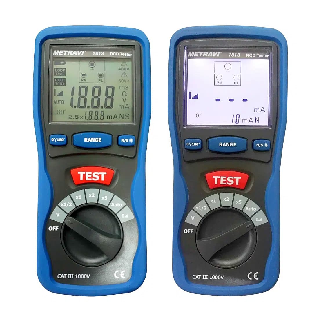 Metravi 3 Digits / 1000mA Current Rating Digital ELCB / RCCB Tester, 1813