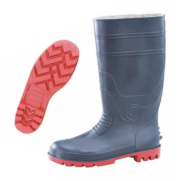 Mangla Gold-Year Double Injection Moulded PVC Gumboots With Steel Toe (14 Inch Height)