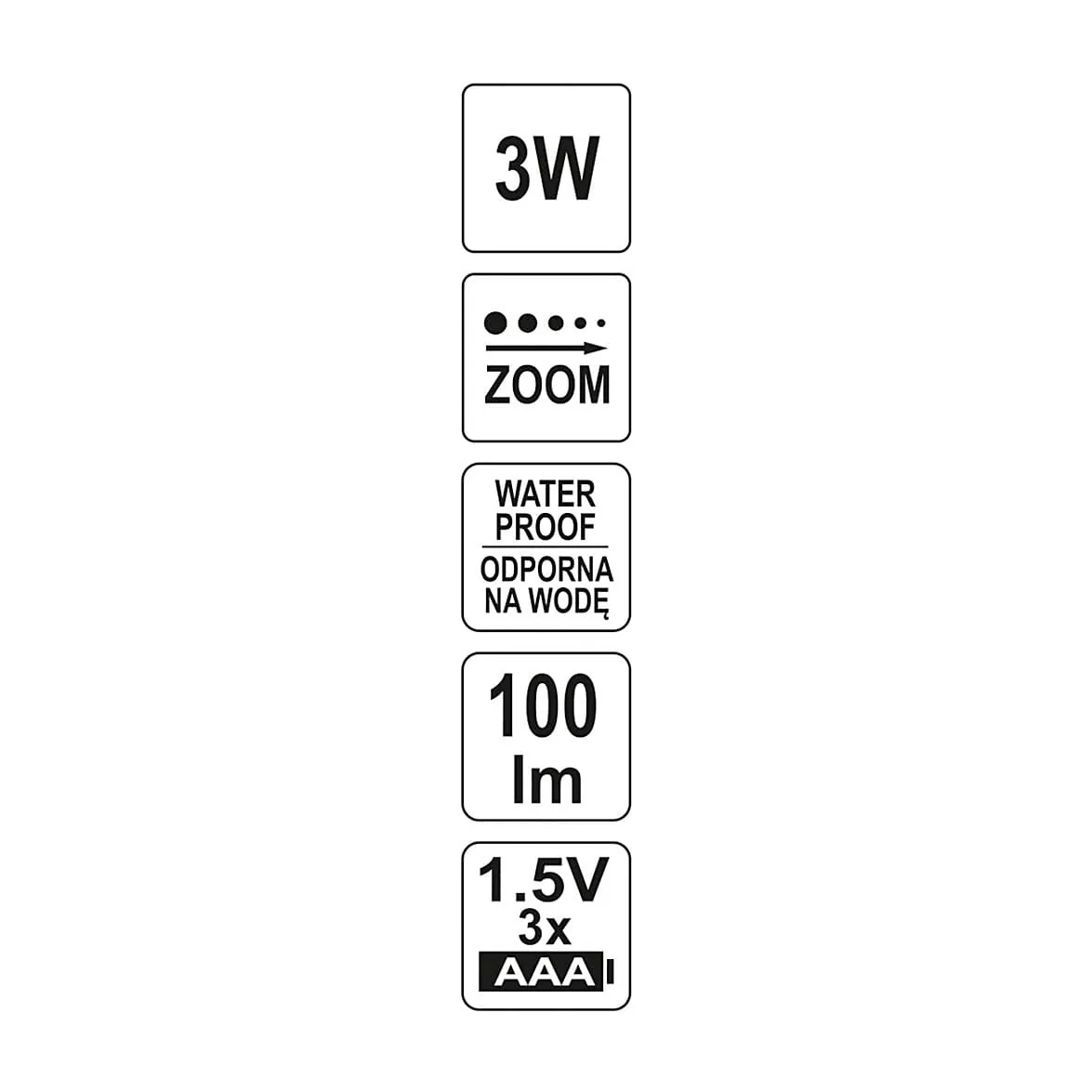 Yato 3W Headlamp With Zoom, YT-08590