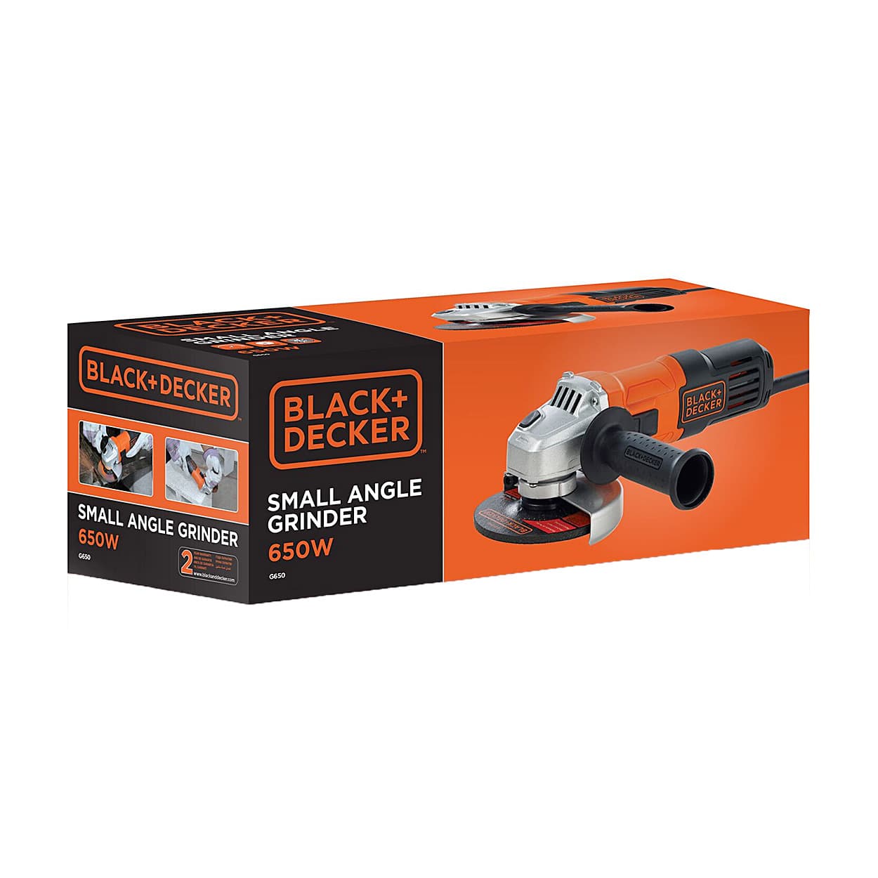 Black+Decker 650W /100mm Small Angle Grinder (Red & Black), G650-IN
