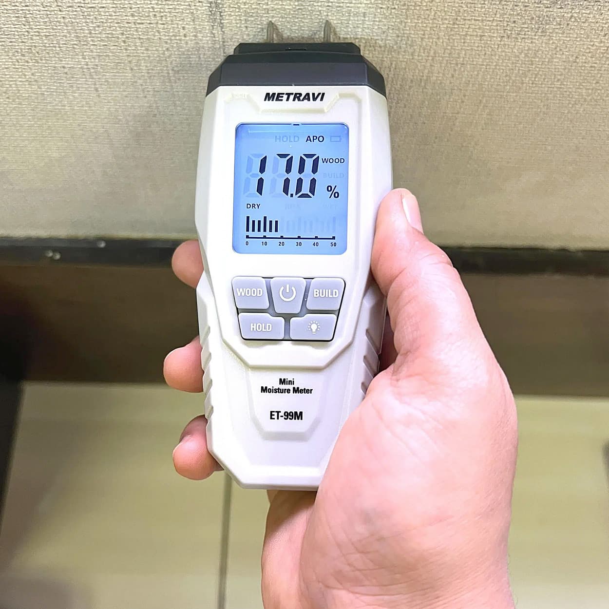 Metravi 6% - 99% Pin-Type Digital Moisture Meter (Mini Environment Meter), ET-99M
