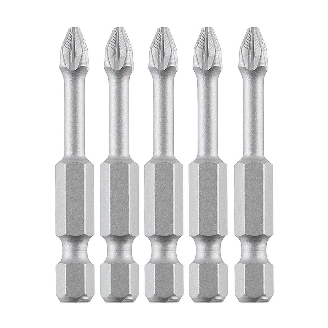 Dewalt PZ1 x 50 mm Length Pozidriv Torsion Screwdriver Bits With Extra Grip (Pack of 5 Pcs), DT7225-QZ