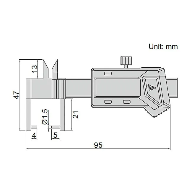 Insize 0 - 25 mm / 0.1 inch Digital 3-Purpose Snap Gage, 2164-25A