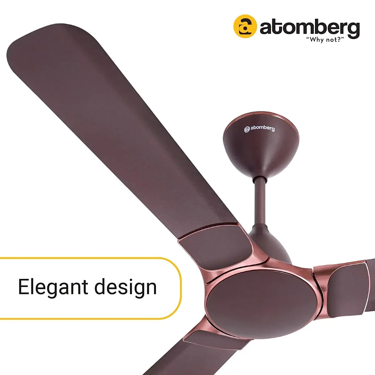 Atomberg Erica 1200 mm Regular Ceiling Fans With BLDC Motor & Remote (Brown)