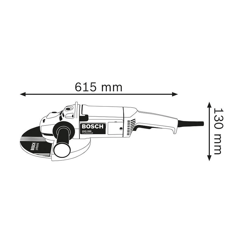 Bosch 180mm / 7 inch 2000W Professional Angle Grinder, GWS 2000-180