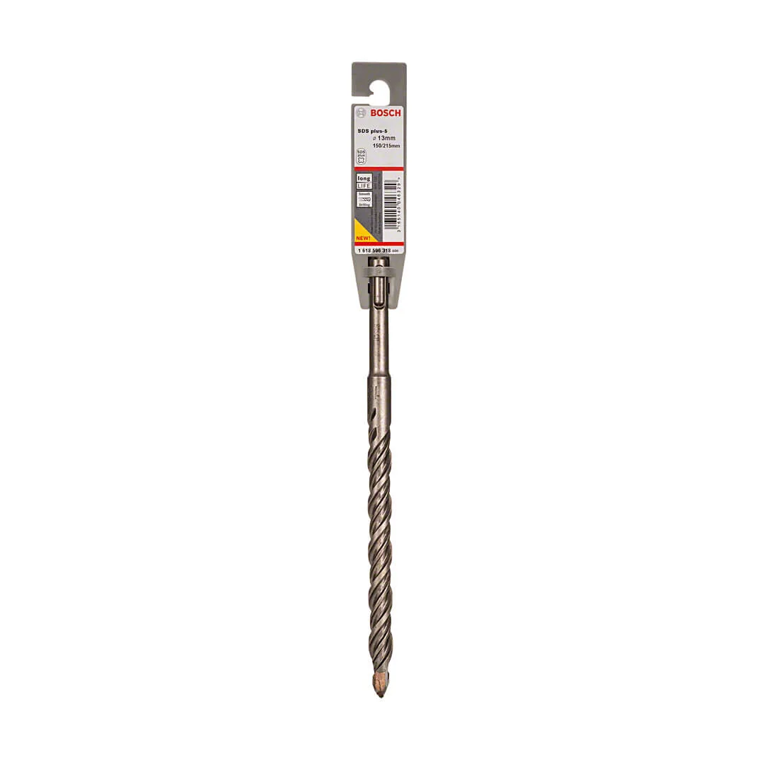 Bosch 13 x 215 mm SDS Plus-5 Drill Bits, 1 618 596 318