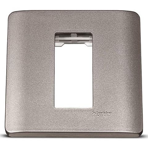 Schneider Electric Zencelo 1 M Grid & 1 Module Cover Frame - Silver Bronze (Pack of 10 Pcs), IN8401C(SZ)
