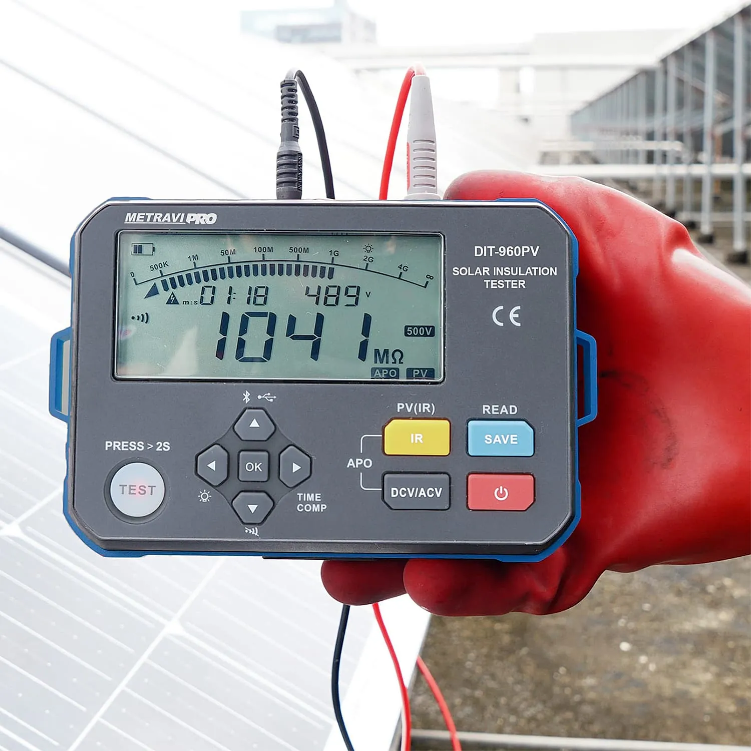 Metravi 0.125M - 4000M Ohms Digital Solar Insulation Tester, PRO DIT-960PV