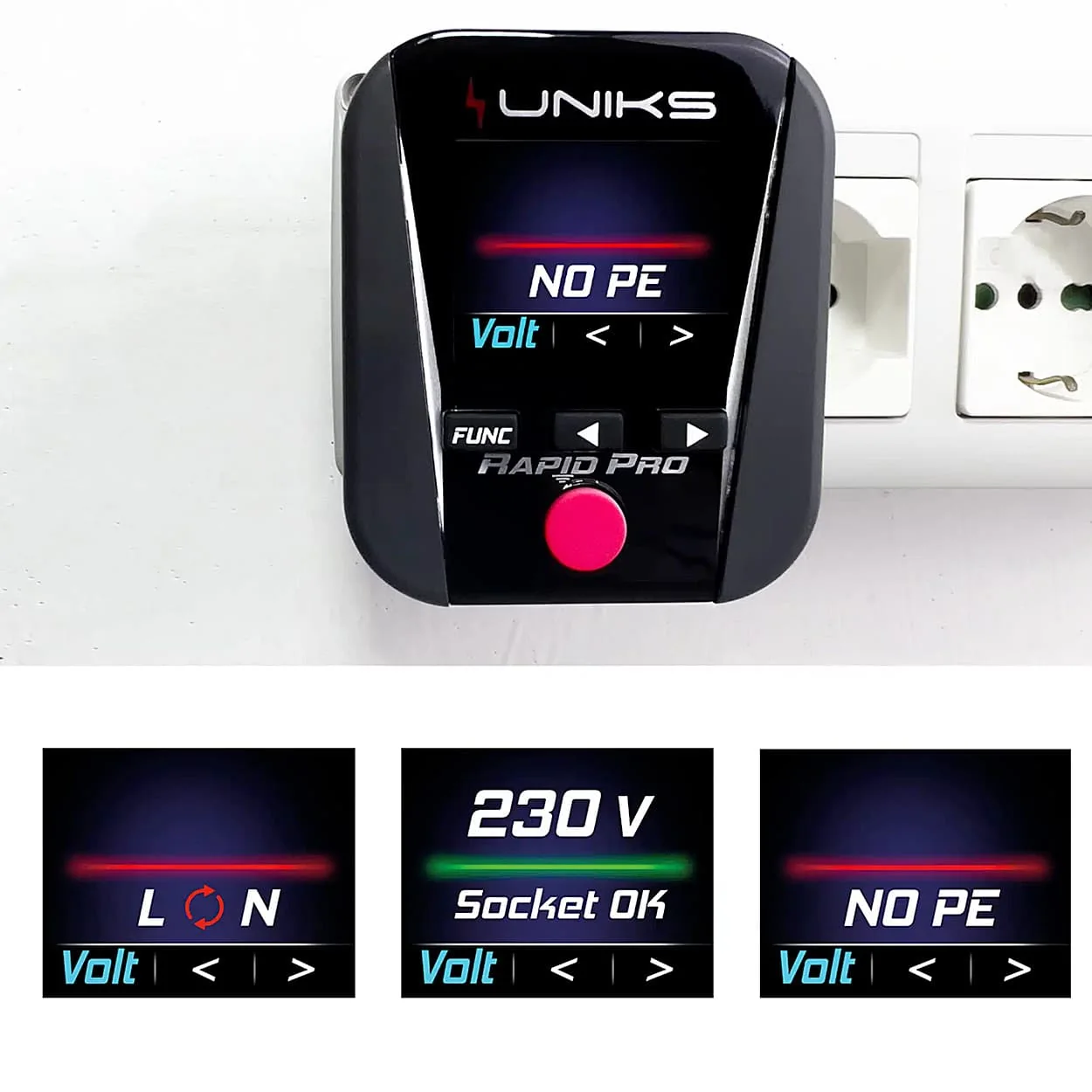 Uniks 120V - 265V Multifunctional Installation Tester, Rapid Pro