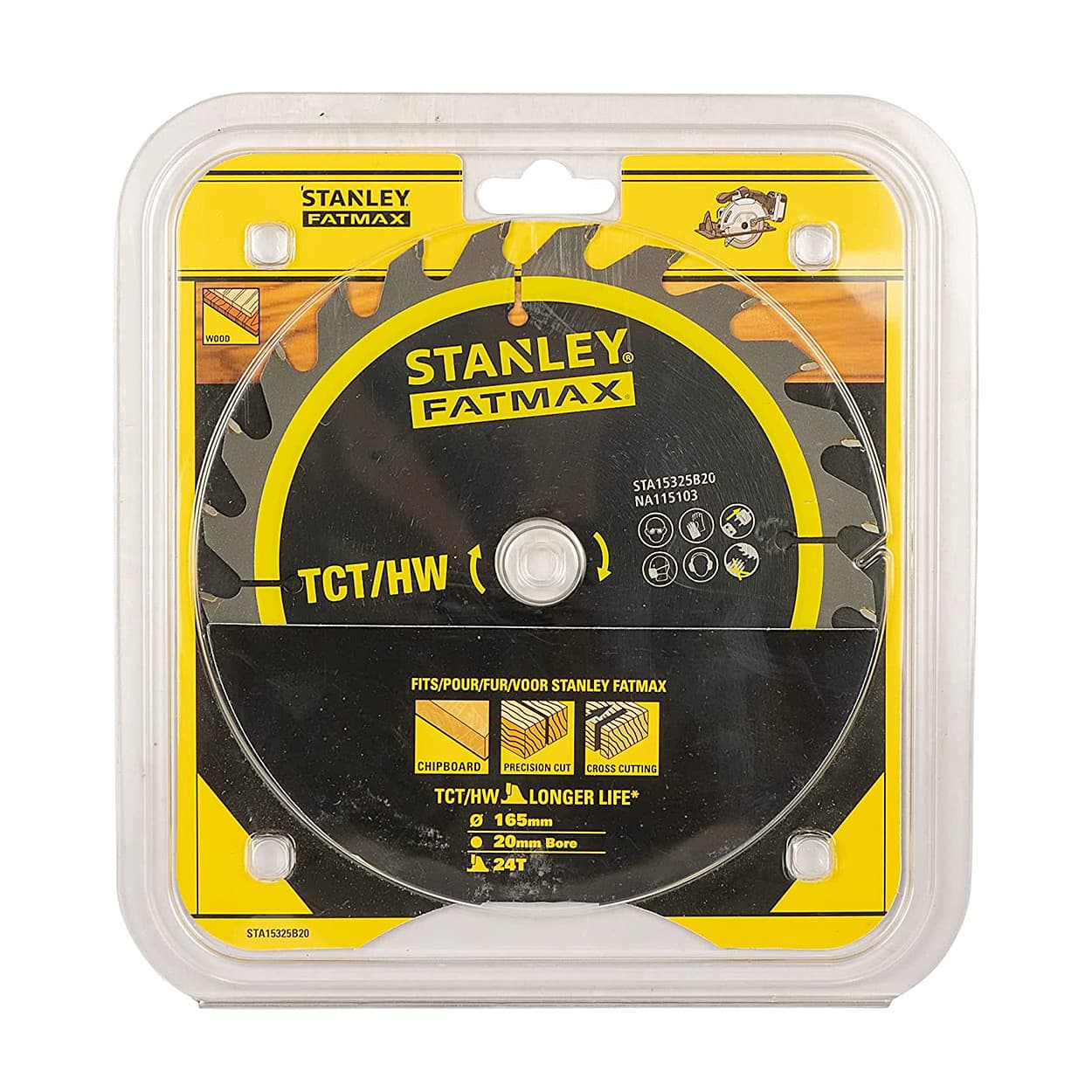 Stanley 6-1/2 inch / 165 mm Circular Saw Blade (24 Teeth), STA15325B20