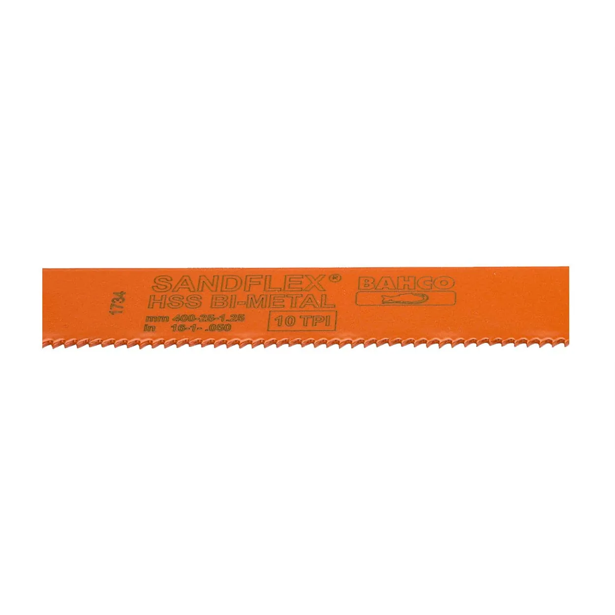 Bahco 400 x 38 x 2.00 mm, 6 TPI HSS-BiMetal Sandflex Power Hacksaw Blade (Pack of 10 Pcs)