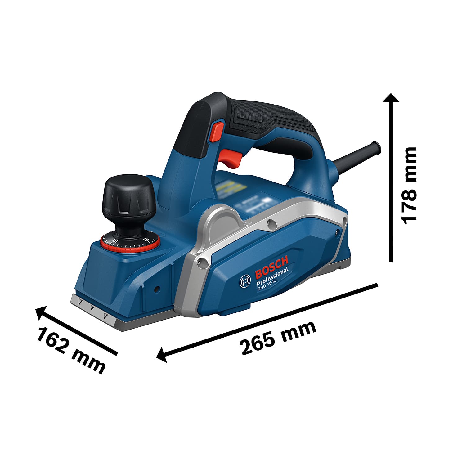 Bosch 0 - 1.6 mm 600W Professional Planer, GHO 16-82