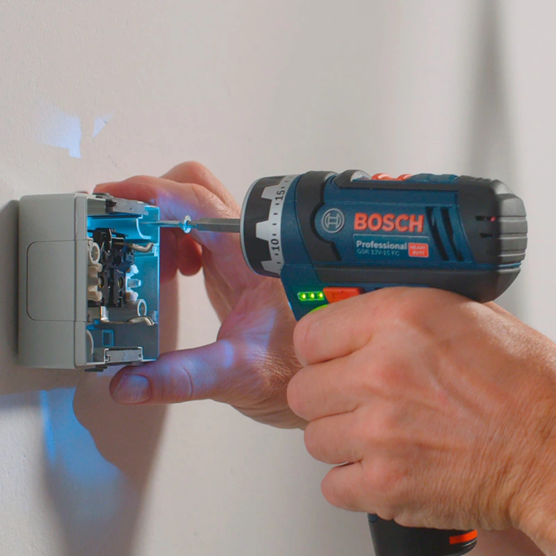 Bosch 12V Lithium-ion Professional Heavy Duty Drill Driver (Cordless), GSR 12V-15 FC