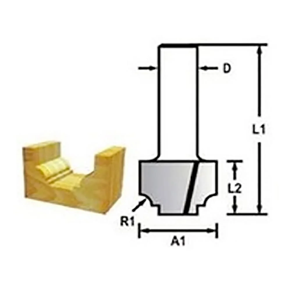 Makita 8.00 mm Router Bit (Classic Plunge Cut Bit), D-48206