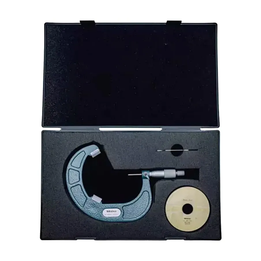 Mitutoyo 85 - 100 mm V-Anvil Micrometer with Carbide Tip (3 Flute), 114-107