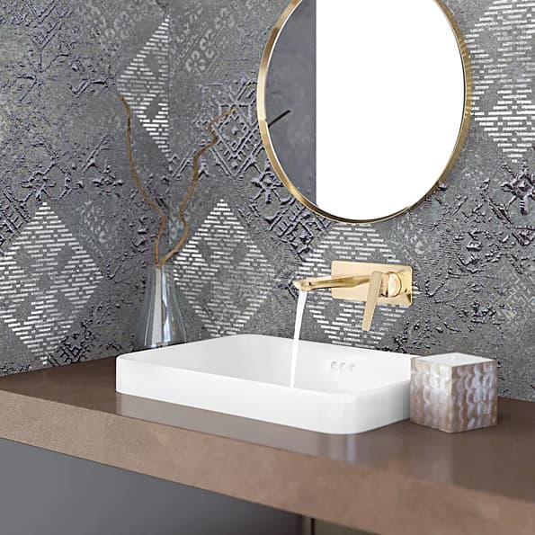 Kohler Aleo+ Single Control Wall Mount Basin / Lavatory Faucet In French Gold Finish, K-5684IN-4ND-AF
