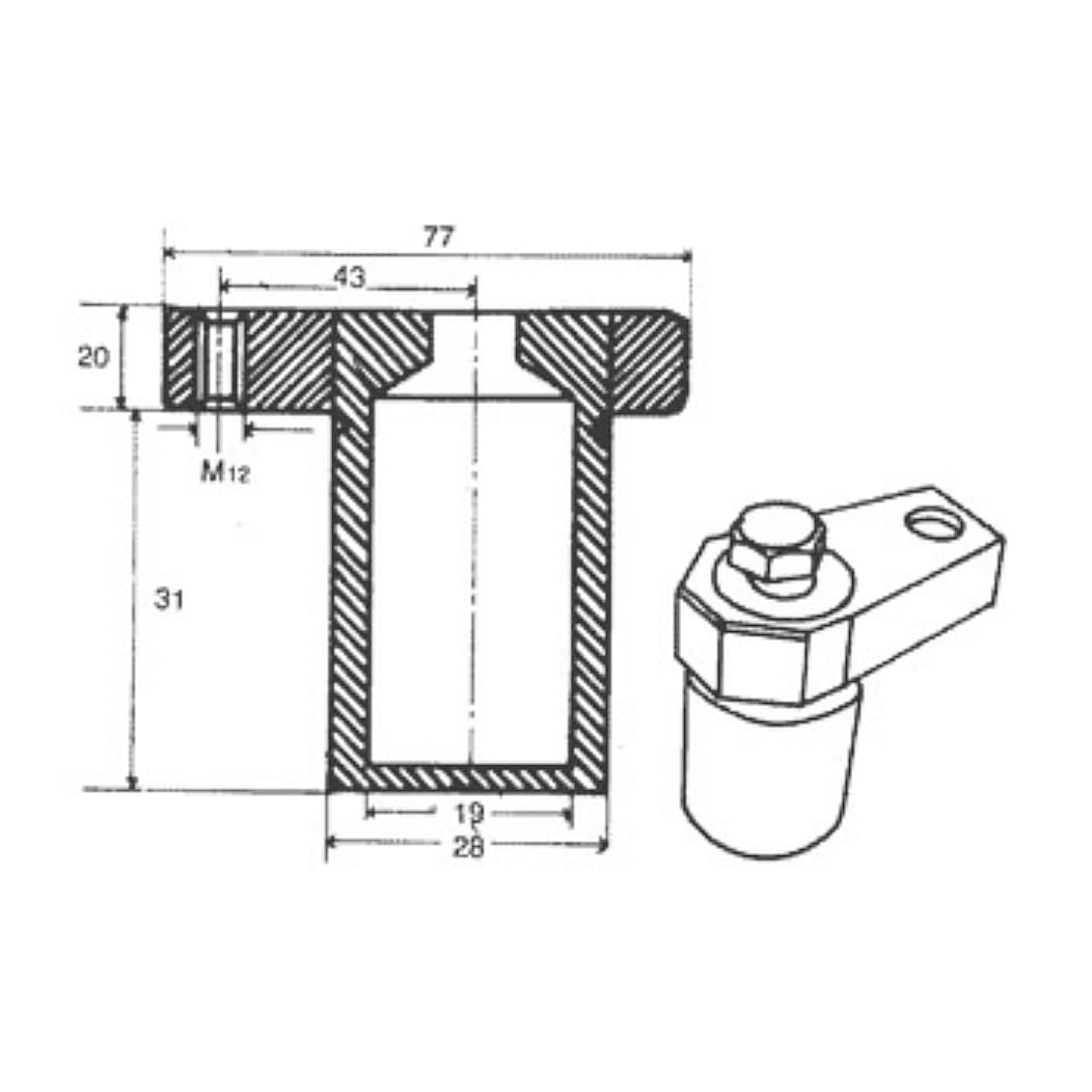 Apex 50 mm Low Down Thrust Clamp, 908-50