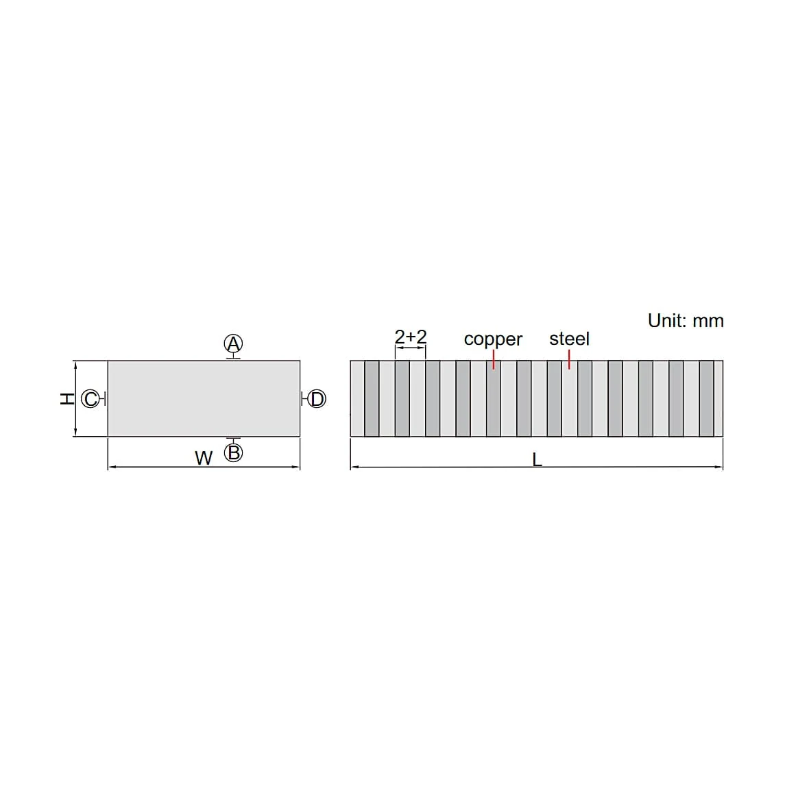 Insize 100 x 50 x 25 mm Magnetic Induction Parallel Set, 6879-1