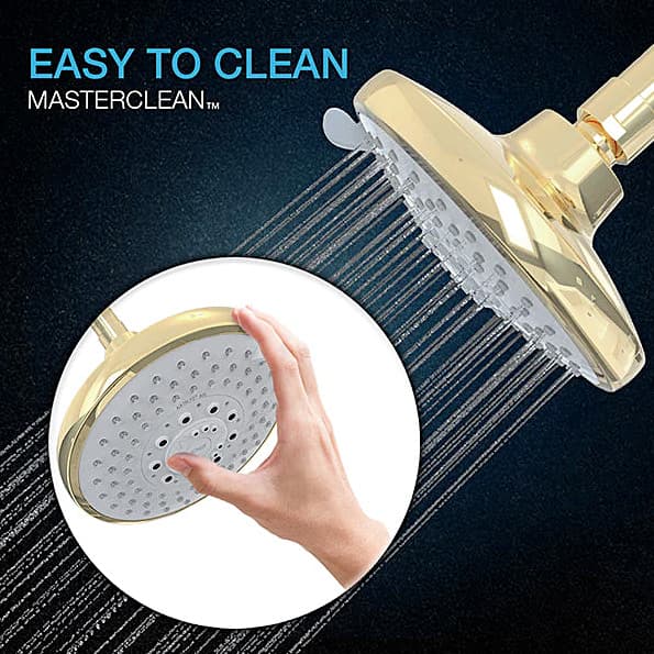 Kohler Rain Duet Multi Function Shower Head Without Shower Arm In French Gold Finish, K-75924IN-AF