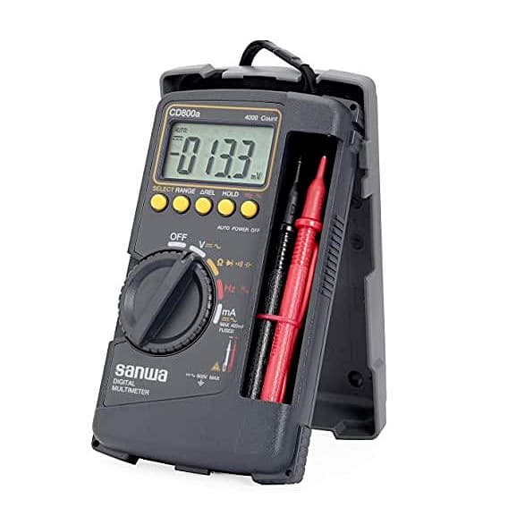 Sanwa 4000 Count Digital Multimeter with Tough Body Cover, CD800A