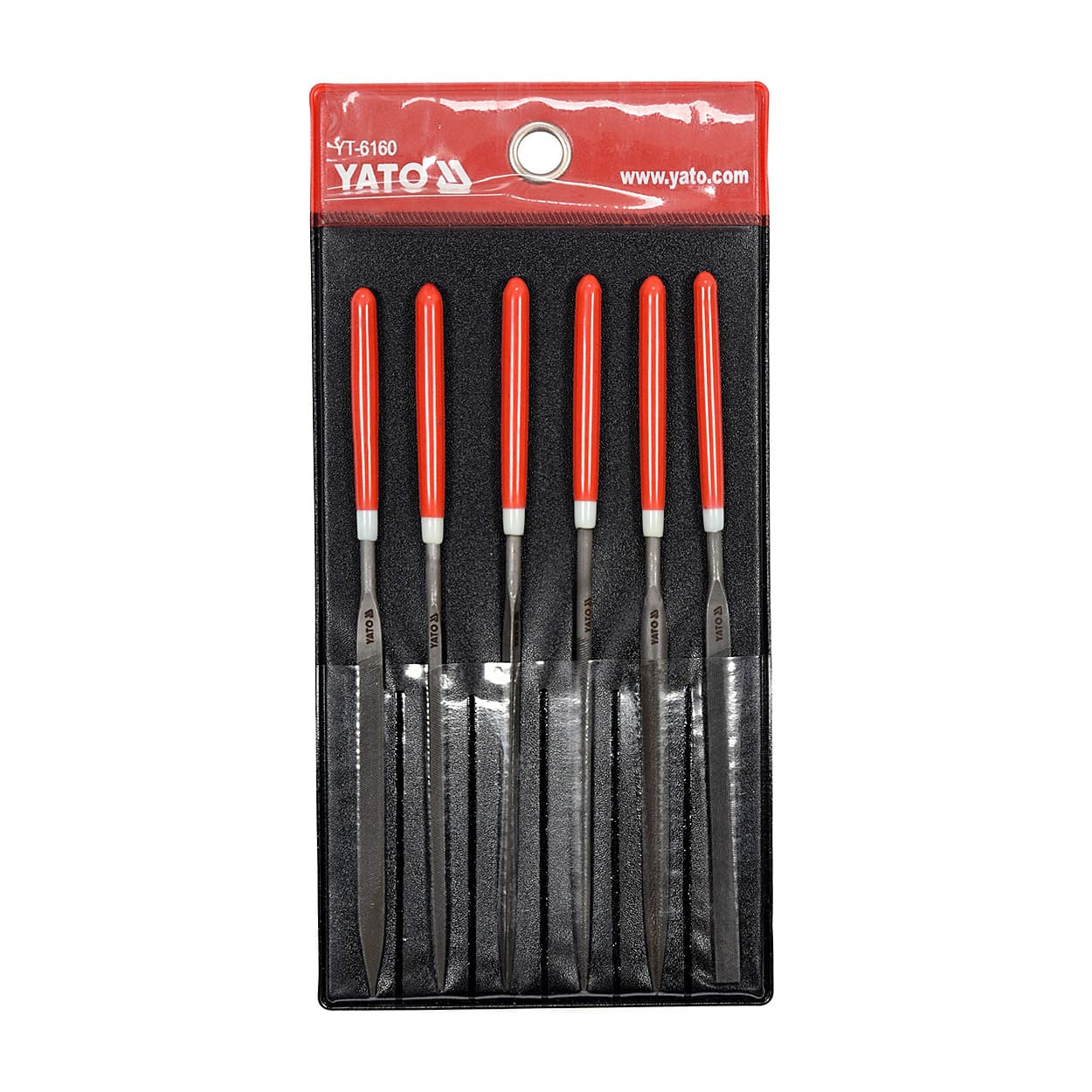 Yato 3 x 65 x 140 mm Needle File Set (Pack Of 6 Pcs), YT-6160