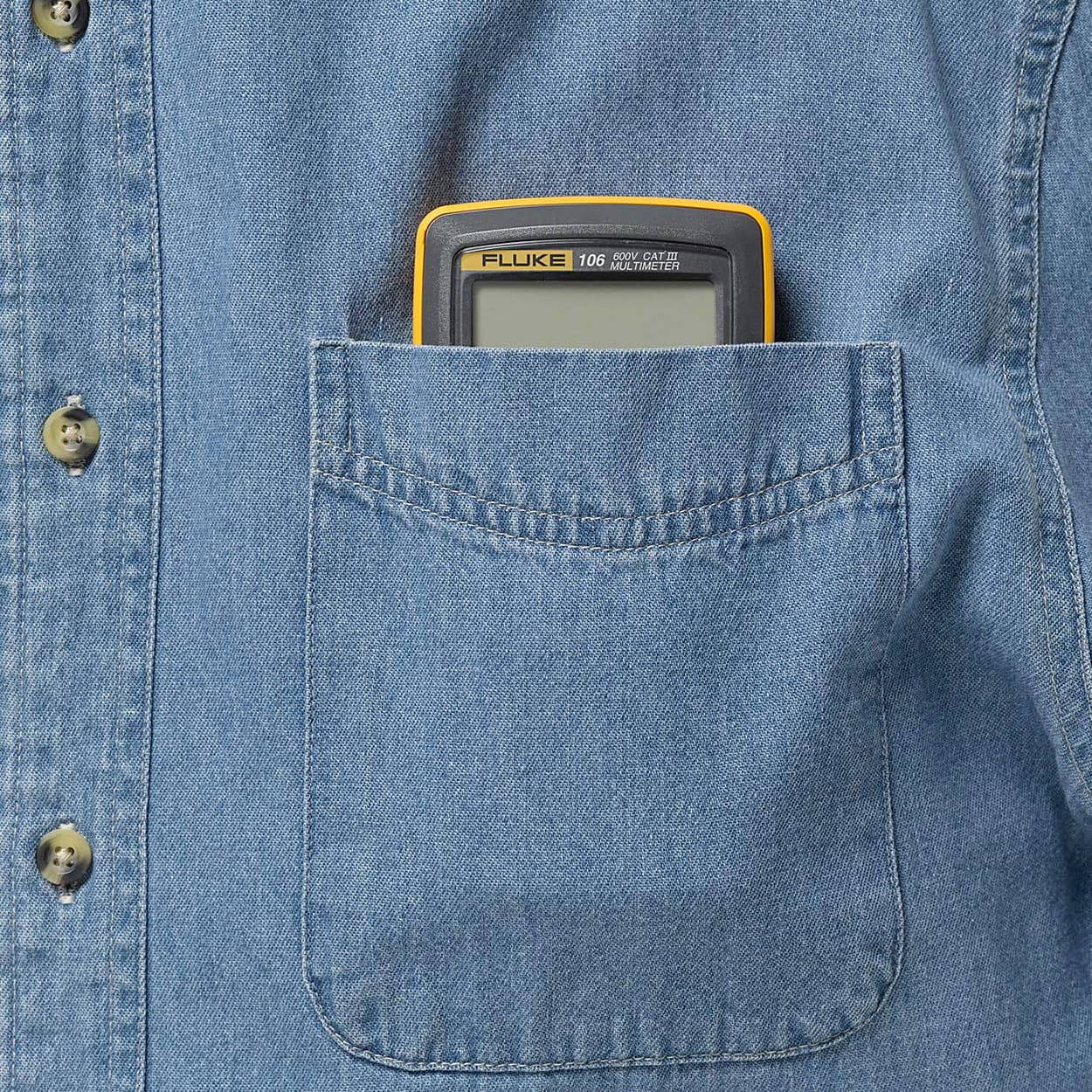 Fluke 106 6000 Counts / 600V Palm-Sized Digital Multimeter
