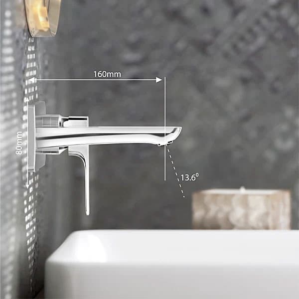 Kohler Aleo+ Single Control Wall Mount Basin / Lavatory Faucet In Polished Chrome Finish, K-5684IN-4ND-CP