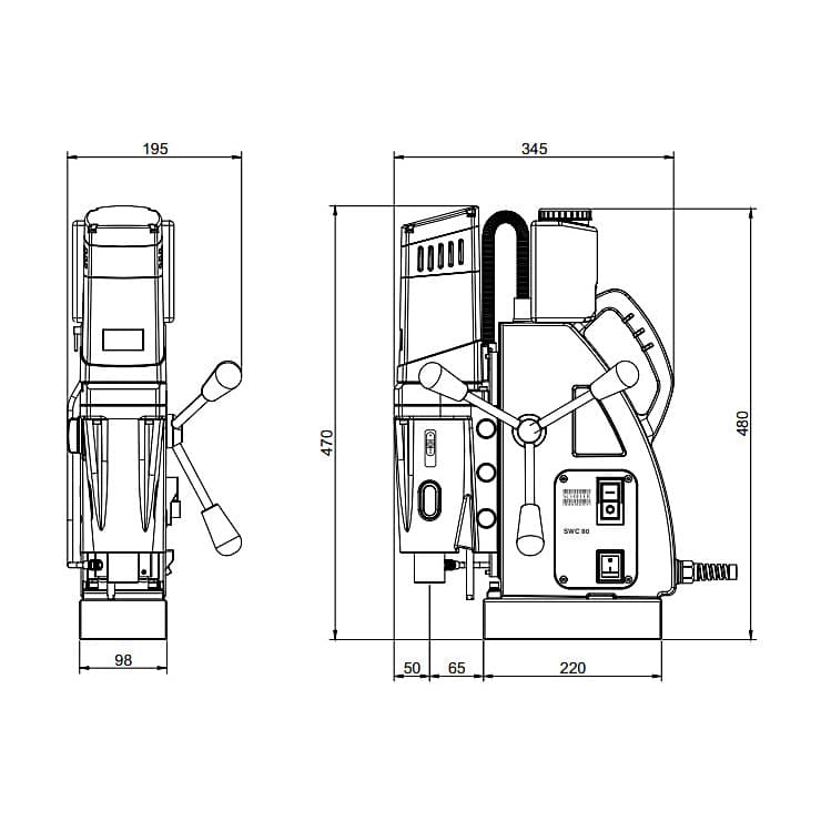 Schifler 1700W Magnetic Core Drilling Machine, SWC 80