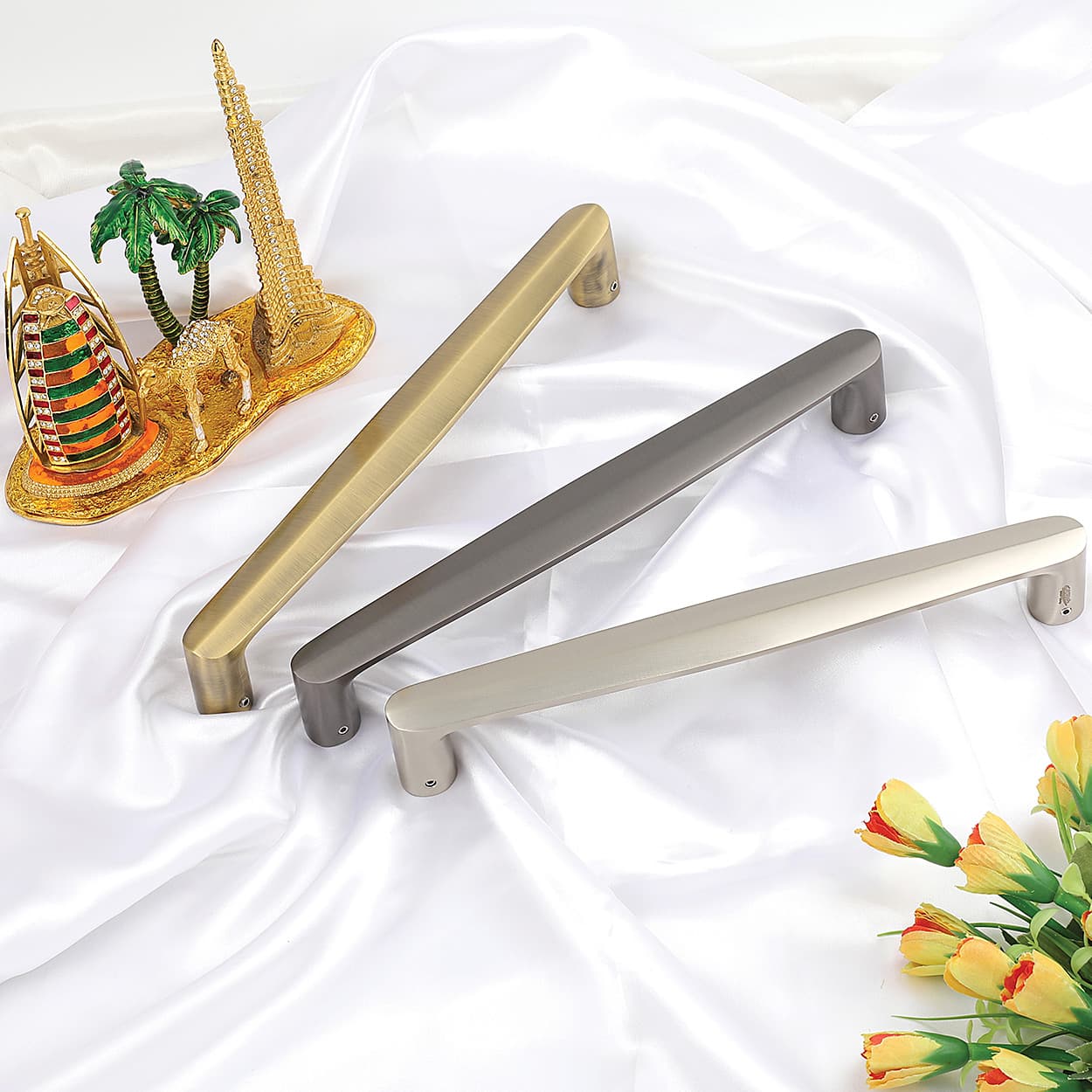 KBI 12 inch Rio Rose Gold PVD Door Handle