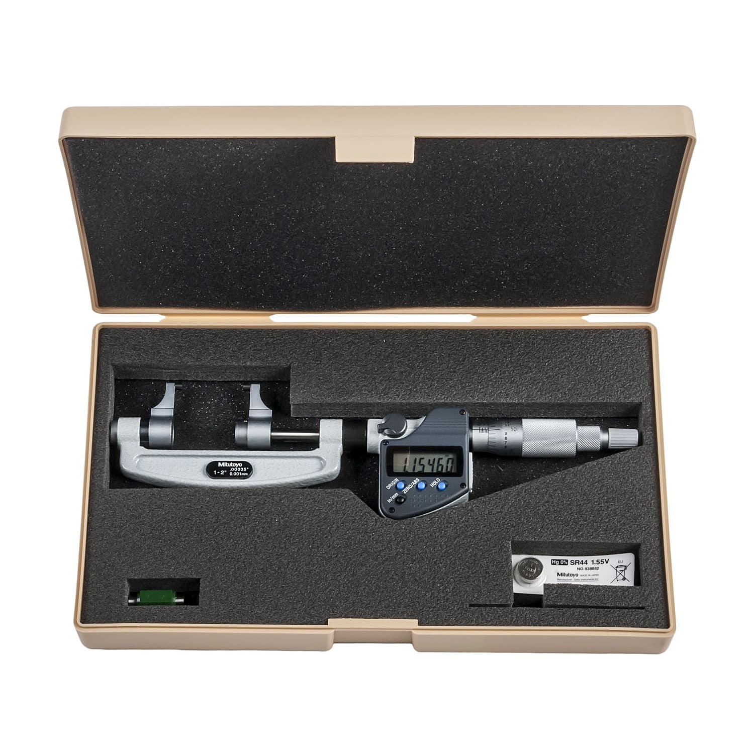 Mitutoyo 1 - 2 inch (25.4 - 50.8 mm) Digital Caliper Type Micrometer, 343-351-30