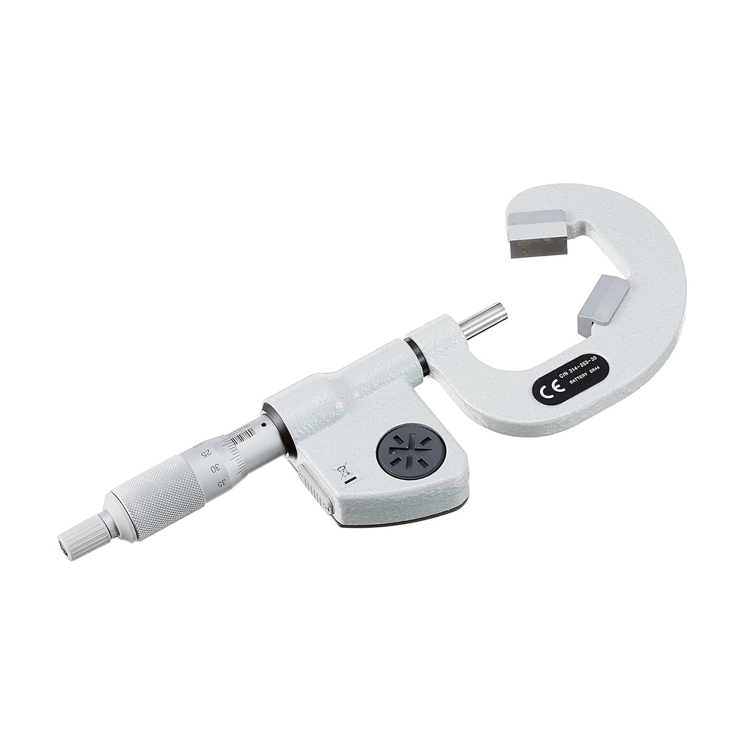 Mitutoyo 25 - 40 mm Digital V-Anvil Micrometer without Groove (3 Flute), 314-253-30