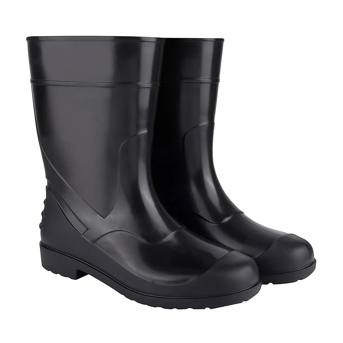 Alko Plus 9 inch PVC Gumboot without Cotton Lining & Steel Toe (Black), APS G19
