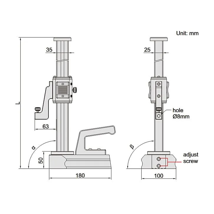 Insize 0 - 600 mm Perpendicularity Tester, 4770-600