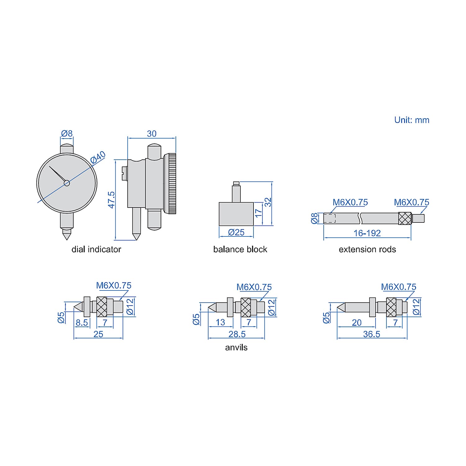 Insize 60 - 500 mm Crankshaft Tester, 2841-500