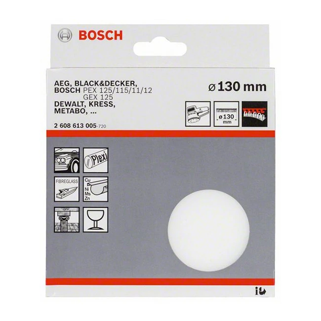Bosch 130 mm Polishing Sponge for Random Orbit Sander, 2 608 613 005