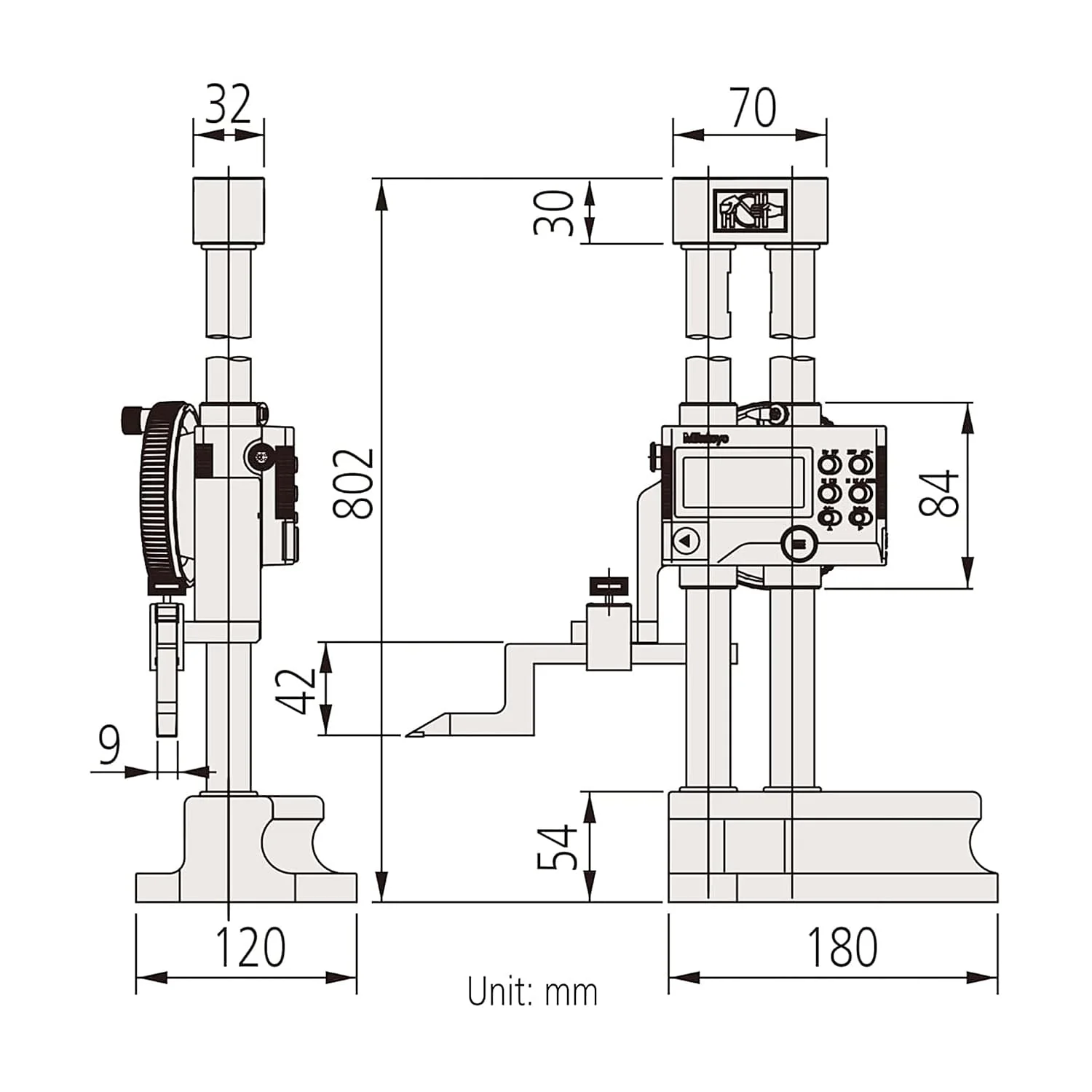 Mitutoyo 0 - 600 mm Double Column Digital Height Gauge, 192-664-10