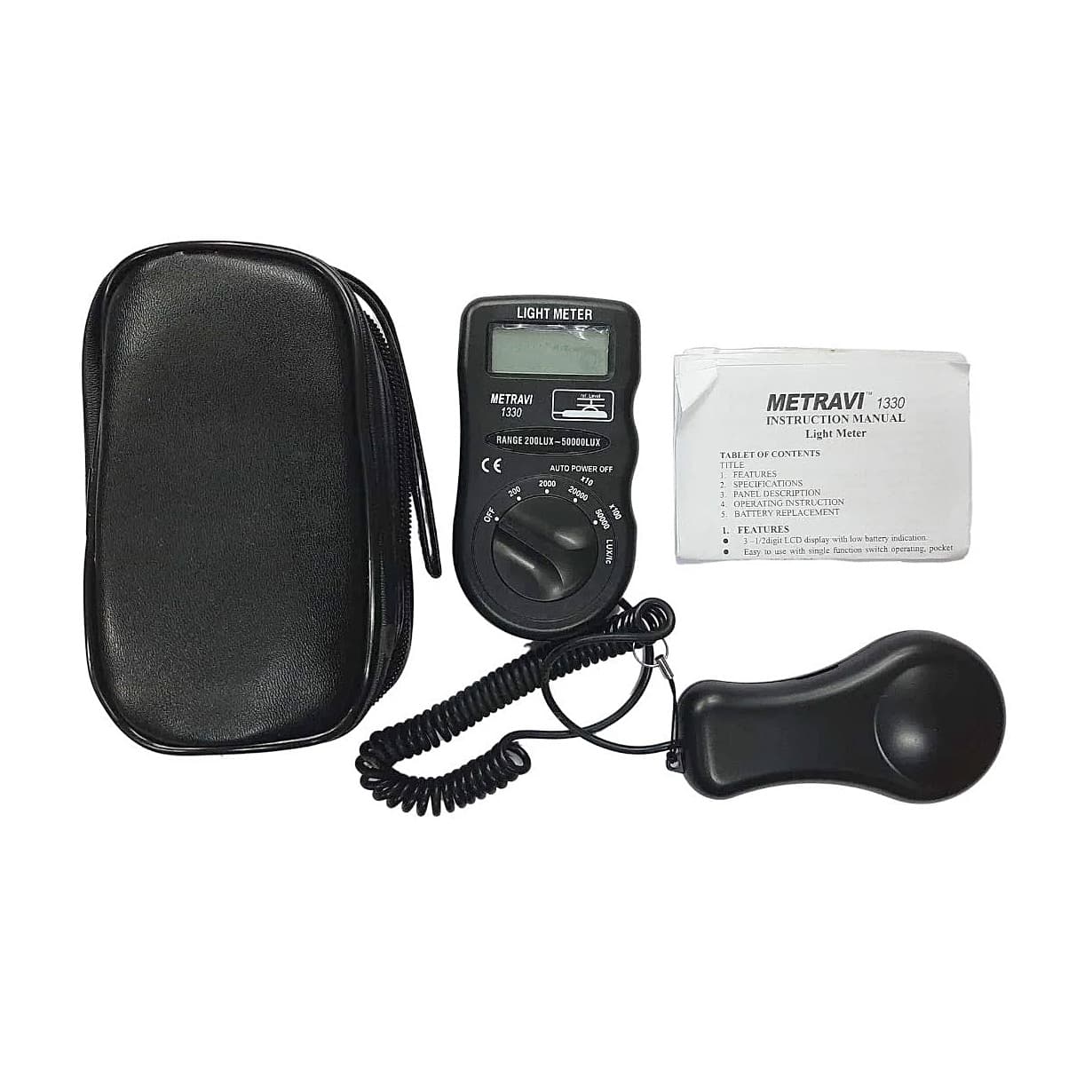 Metravi 0 - 50000 Digital Lux Meter, 1330