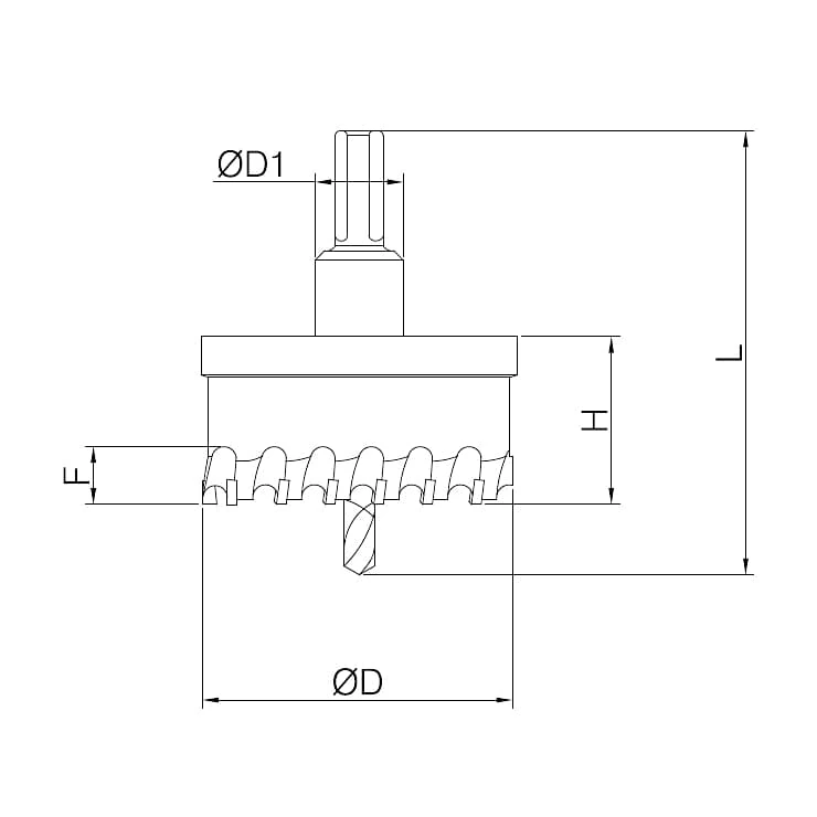Taparia 16 mm Tungsten Carbide Tip Holesaw, TCTHS16