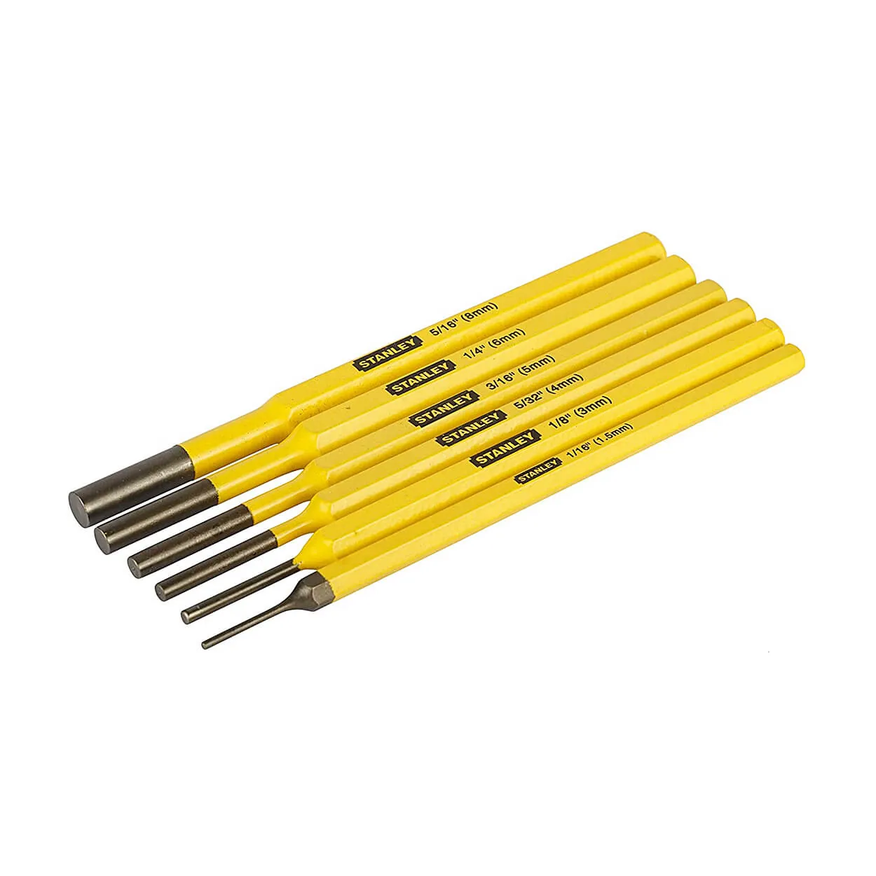 Stanley 6 Pcs Pin Punches Set, 4-18-226