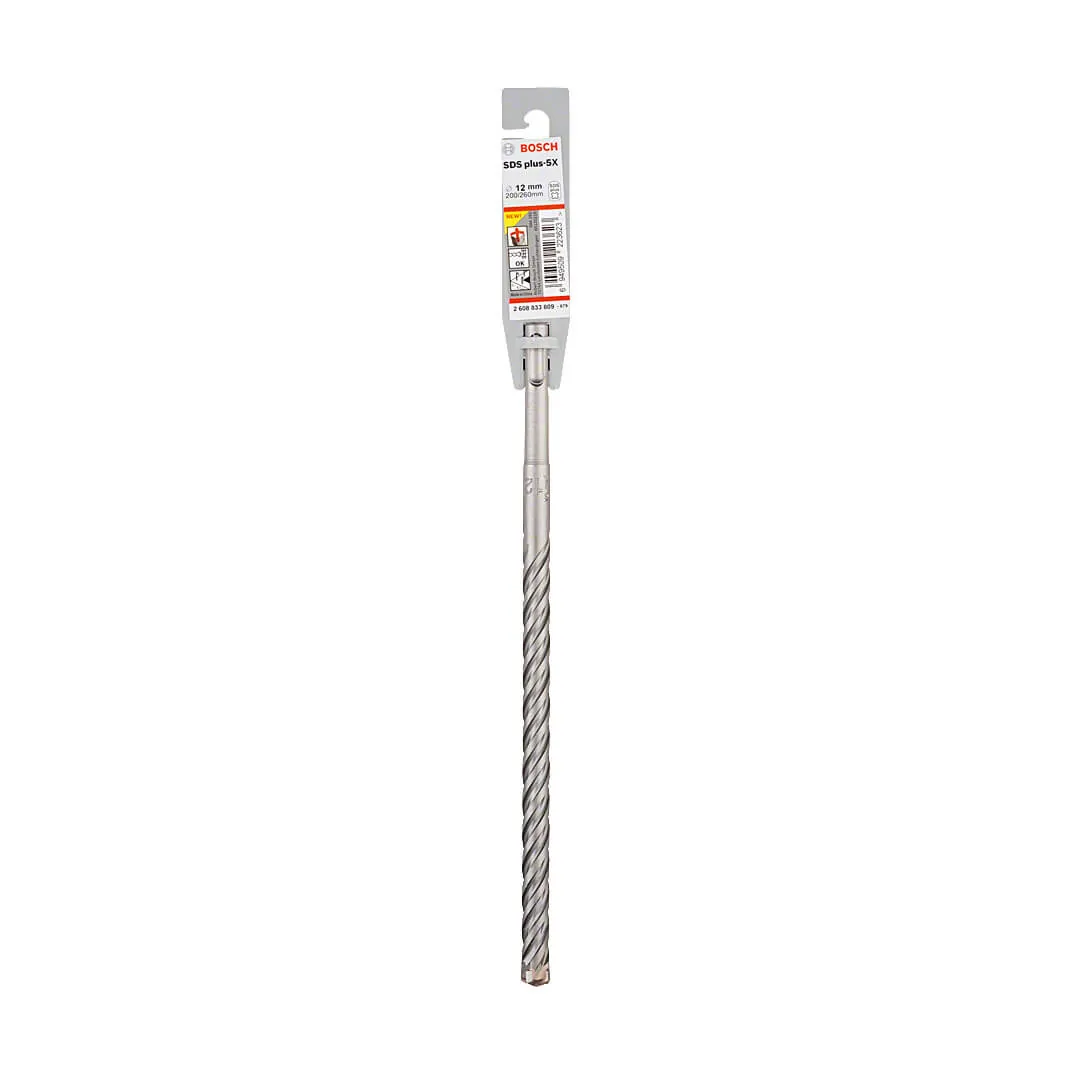 Bosch 12 x 200 x 260 mm SDS Plus-5X Hammer Drill Bits, 2 608 833 809