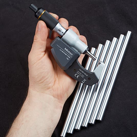 Mitutoyo 0 - 25 mm Digital Micrometer With Ratched Stop & SPC Data Output (IP65 Coolant-Proof), 293-230-30