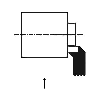 Zenstar 125 mm Length / ISO 5 (126) Cranked Facing Tool (Left Hand), 126-2012
