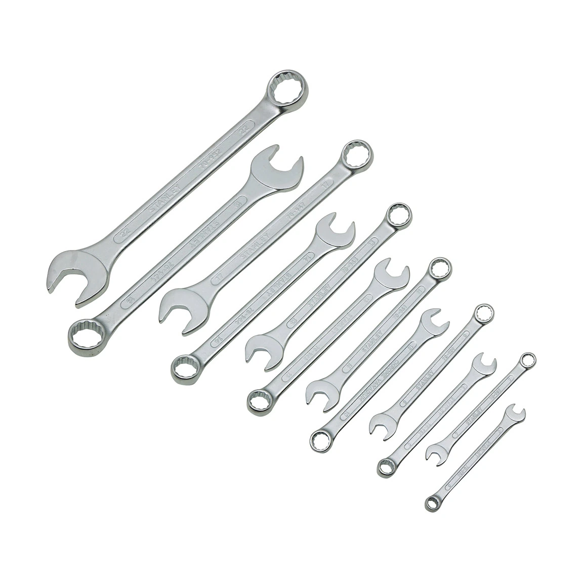 Stanley 12 Pcs, Chrome Vanadium Steel Combination Spanner Set with Maxi-Drive system, 70-964E