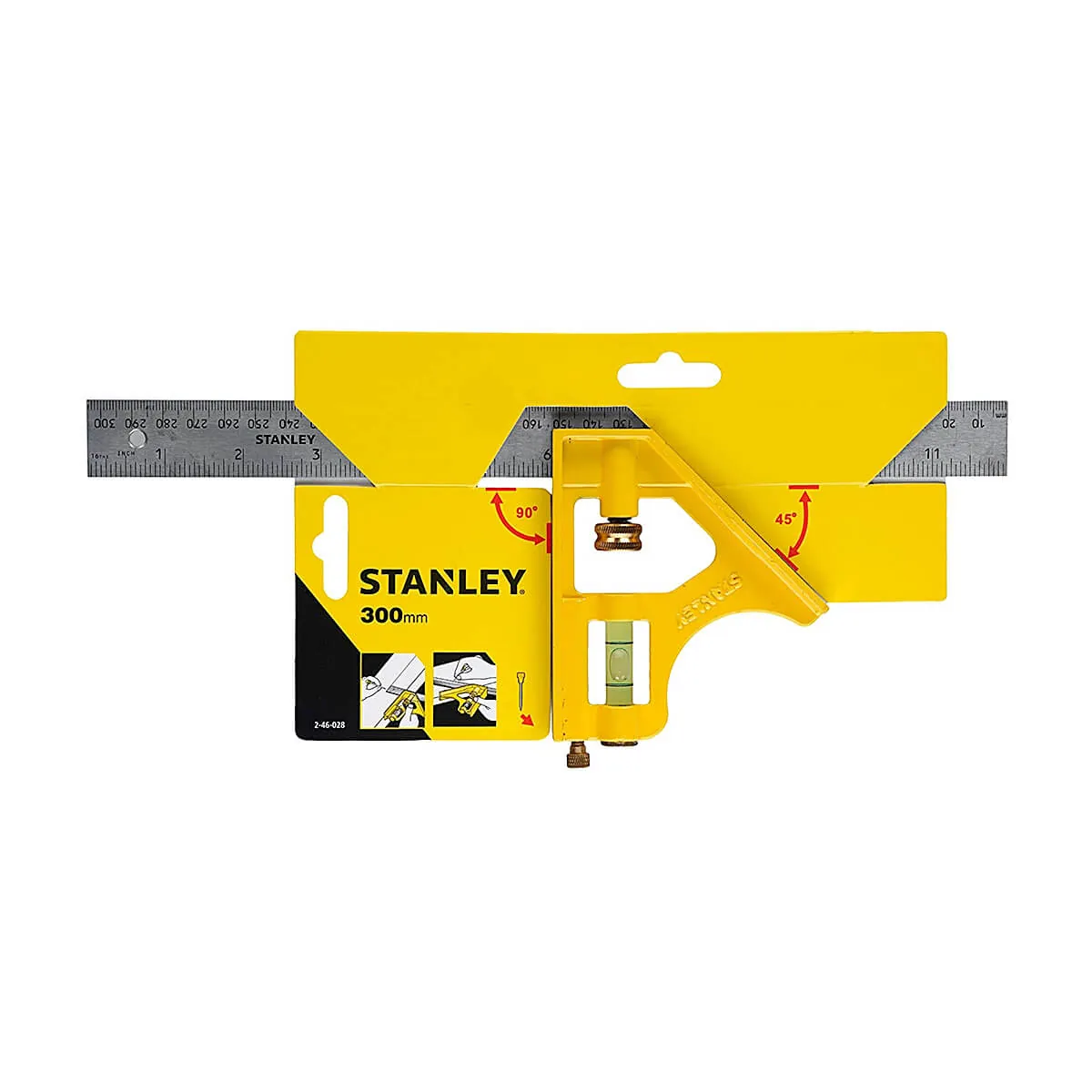 Stanley 300 mm Met DieCast Comb Square, 2-46-028