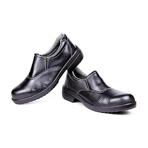 Hillson ISI Marked Single Density Grain Leather LF 02 Ladies Safety Shoes - Steel Toe (Black)