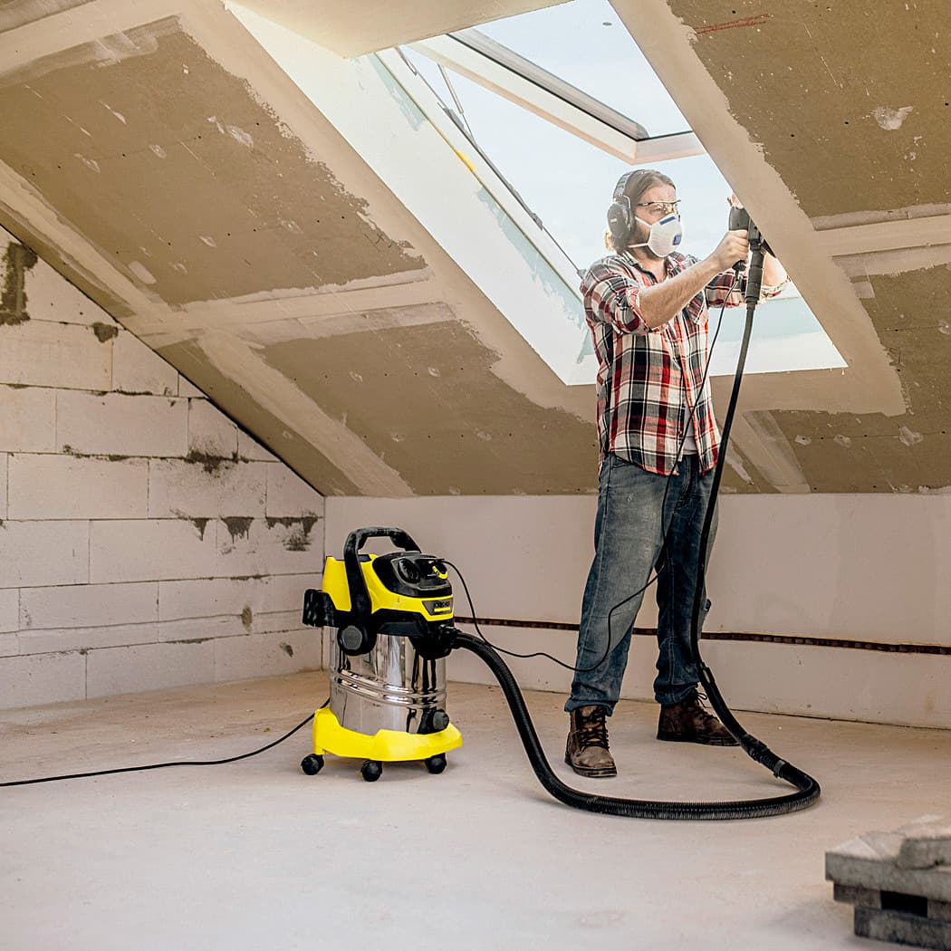Karcher 30 Litre / 1300W WD6 P S V-30/6/22/T Wet & Dry Vacuum Cleaner (Stainless Steel), 1.628-360.0